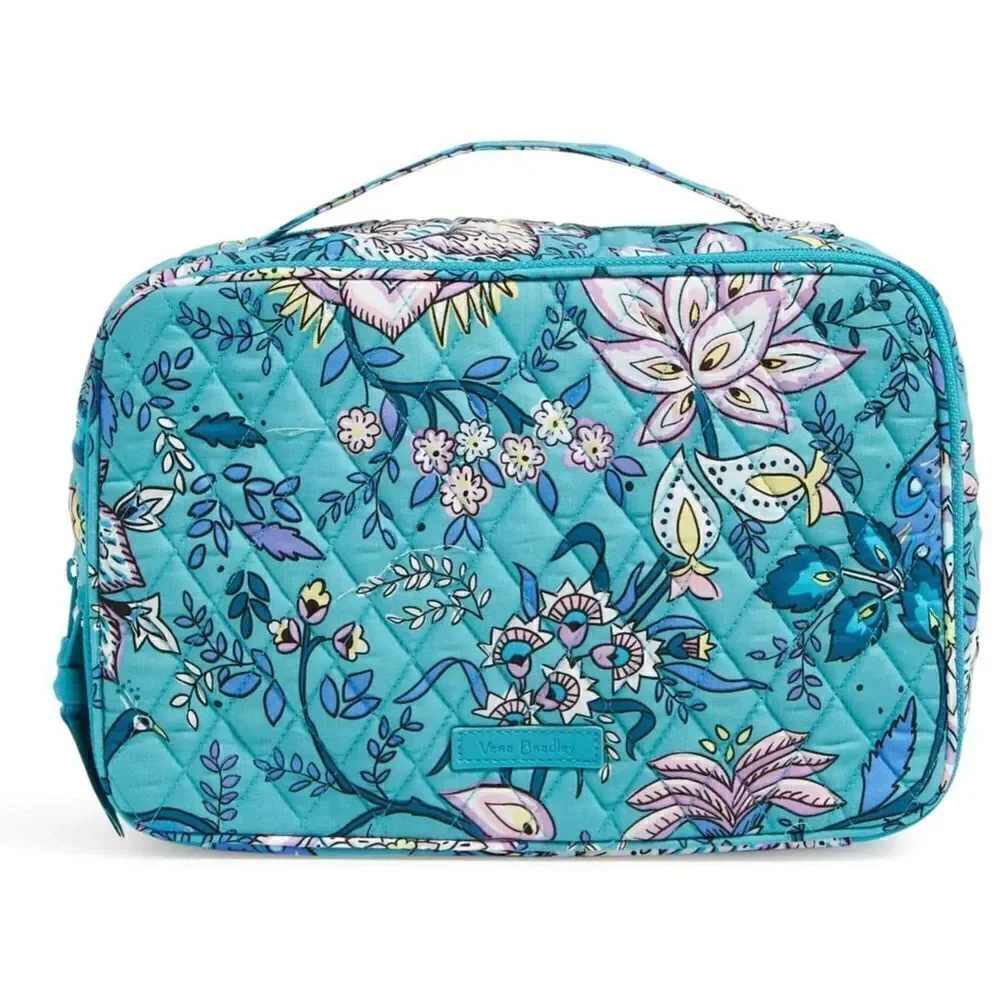 VERA BRADLEY Blush & Brush Makeup Case - PEACOCK GARDEN